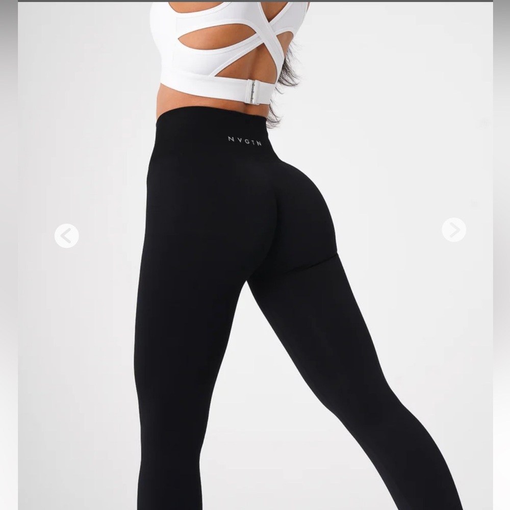 NVGTN Seamless High-Waist Black Leggings - Picture 2 of 5